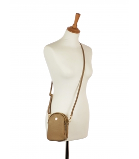 Small beige leather handbag Lujza