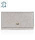 Women's beige wallet with a floral pattern
