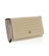 Women's beige leather wallet with a PN20 pattern