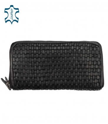 Timea black crossbody leather wallet