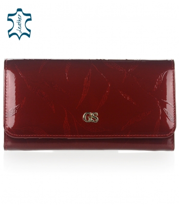 Women's red patent leather wallet GROSSO 76110