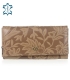 Women's beige wallet with floral print PN20