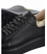 Black sneakers with gold heel n408