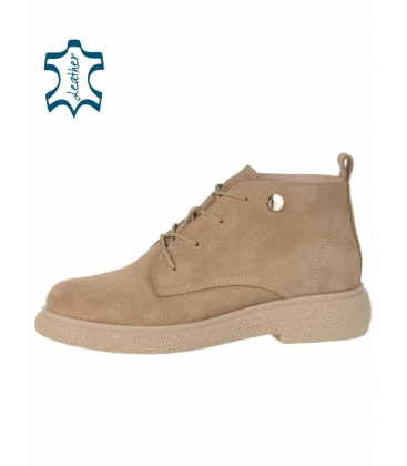 Pale brown ankle boots Z908