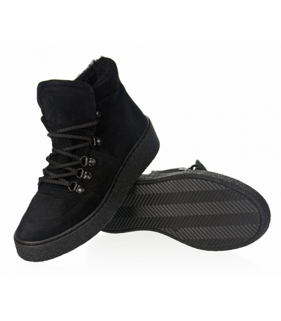 Black ankle insulated sneakers Z537S3