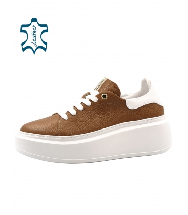 Comfortable cinnamon sneakers on the ML 3555 sole