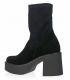 Black ankle boots with a comfortable heel DKO2422