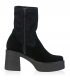 Black ankle boots with a comfortable heel DKO2422