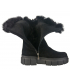 Black insulated fur ankle boots made of brushed leather - 5-1434-018