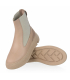 Beige sports ankle boots with a beige heel 10342