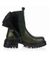 Green ankle boots with a shiny heel 10355