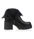 Black slip-on ankle boots with a comfortable heel 10280