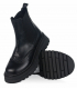 Black leather chelsea boots with rubber 021-2050
