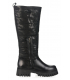 Black camouflage high boots 0246835