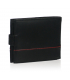 Men's leather black wallet with red stripe GROSSO TM-100R-032black/red