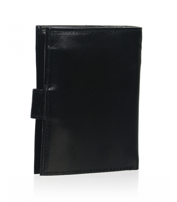 Men's black leather wallet GROSSO TM-91R-046A